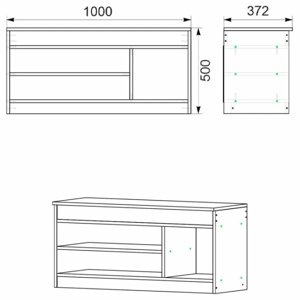 Dulap pentru încălțăminte ML-Mobila TO-17 50 x 100 x 37.2 /Stejar Sonoma /Stejar Sonoma photo 2 Dulap pentru încălțăminte ML-Mobila TO-17 50 x 100 x 37.2 /Stejar Sonoma /Stejar Sonoma photo 2