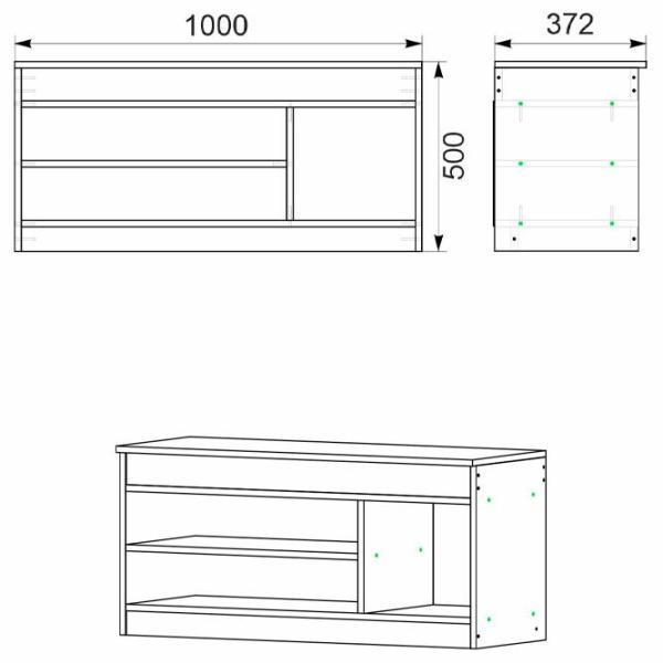 Dulap pentru încălțăminte ML-Mobila TO-17 50 x 100 x 37.2 /Stejar Sonoma /Stejar Sonoma photo 2 Dulap pentru încălțăminte ML-Mobila TO-17 50 x 100 x 37.2 /Stejar Sonoma /Stejar Sonoma photo 2