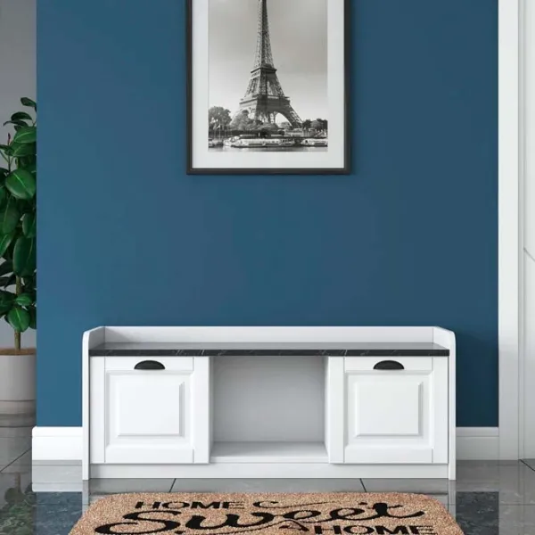 Dulap pentru încălțăminte Mirage Meble EB101 45 x 120 x 40 /White /White photo 2
