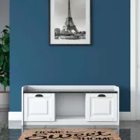Dulap pentru încălțăminte Mirage Meble EB101 45 x 120 x 40 /White /White photo 2