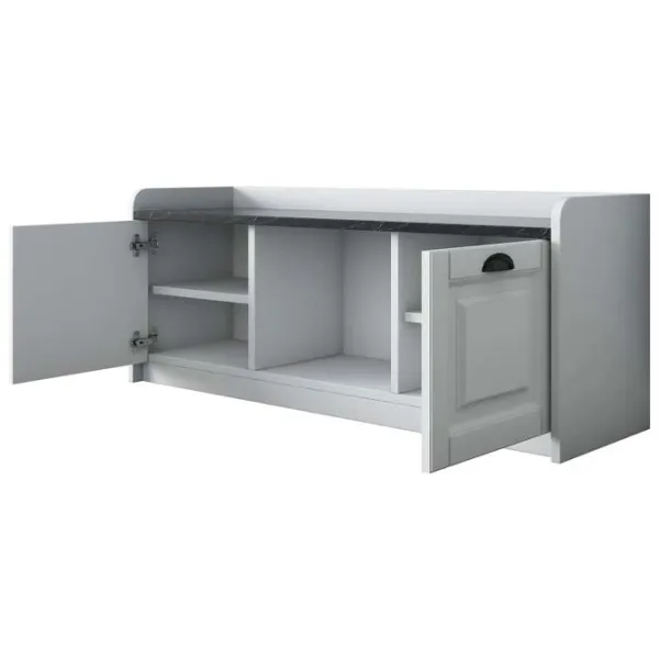 Dulap pentru încălțăminte Mirage Meble EB101 45 x 120 x 40 /White /White photo 4
