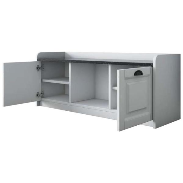 Dulap pentru încălțăminte Mirage Meble EB101 45 x 120 x 40 /White /White photo 4