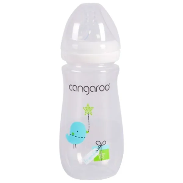 Biberon Cangaroo C0563  Pentru băieți / 300 ml / Transparent photo 1