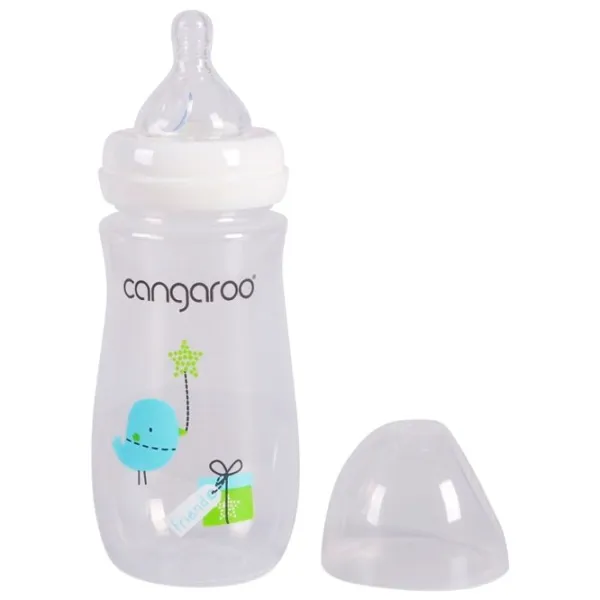 Biberon Cangaroo C0563  Pentru băieți / 300 ml / Transparent photo 2