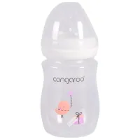 Biberon Cangaroo C0562  Pentru fetițe / 160 ml / Transparent