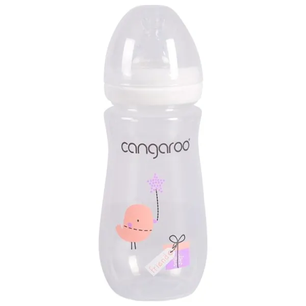Biberon Cangaroo C0563  Pentru fetițe / 300 ml / Transparent photo 1