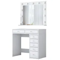 Masă de toaletă Mirage Meble BJ115 PAL melaminat / White
