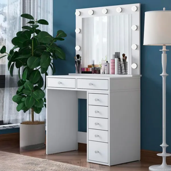Туалетный столик Mirage Meble BJ115 ДСП меламин / White photo 2