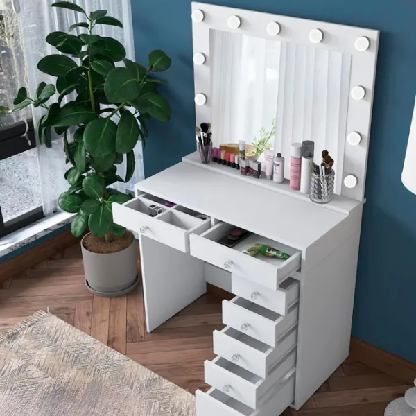 Туалетный столик Mirage Meble BJ115 ДСП меламин / White photo 4