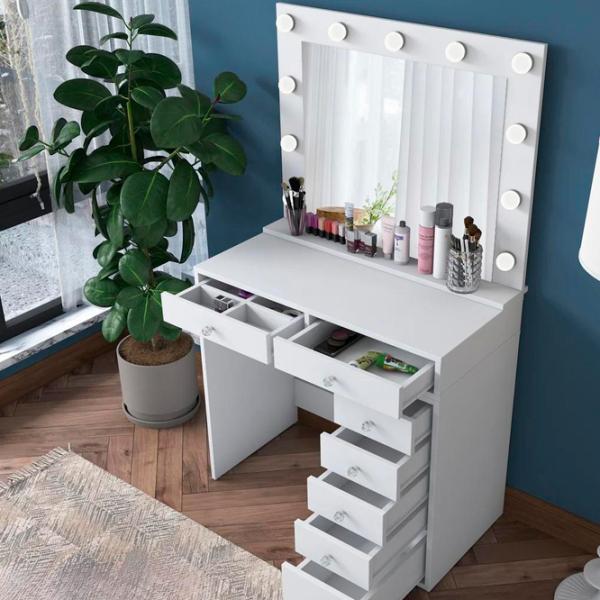Туалетный столик Mirage Meble BJ115 ДСП меламин / White photo 4