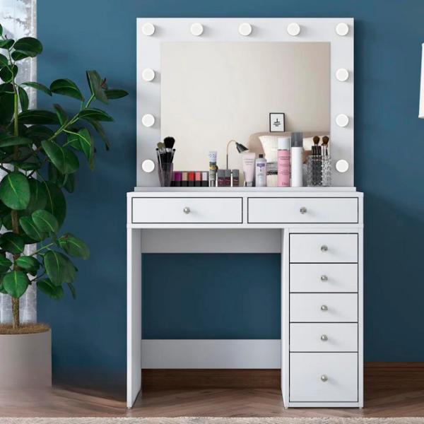 Туалетный столик Mirage Meble BJ115 ДСП меламин / White photo 5