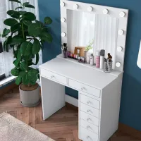 Туалетный столик Mirage Meble BJ115 ДСП меламин / White photo 6