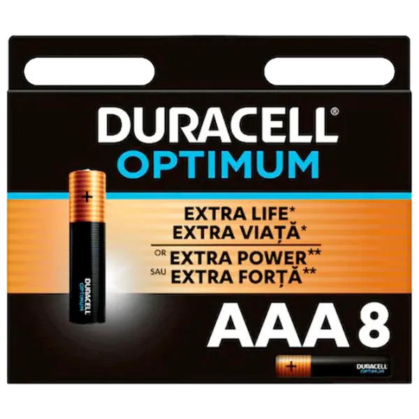 Baterie Duracell Optimum K8 AAA 1.5 V / 8 buc. photo 1
