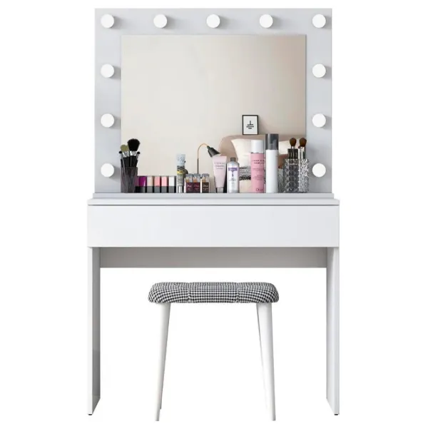 Туалетный столик Mirage Meble BJ121 ДСП меламин / White photo 1