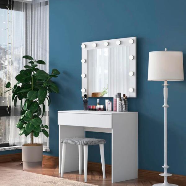 Туалетный столик Mirage Meble BJ121 ДСП меламин / White photo 4