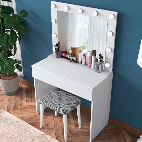 Туалетный столик Mirage Meble BJ121 ДСП меламин / White photo 6