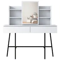 Masă de toaletă Mirage Meble BJ126 Lemn / White