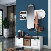 Set pentru antreu Mirage Meble EE101 PAL melaminat / Black Marble photo 2