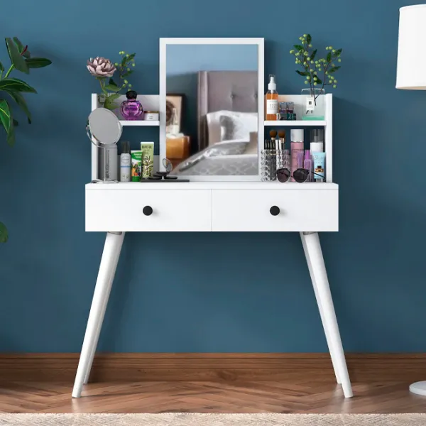 Туалетный столик Mirage Meble BJ102 ДСП меламин / White photo 3