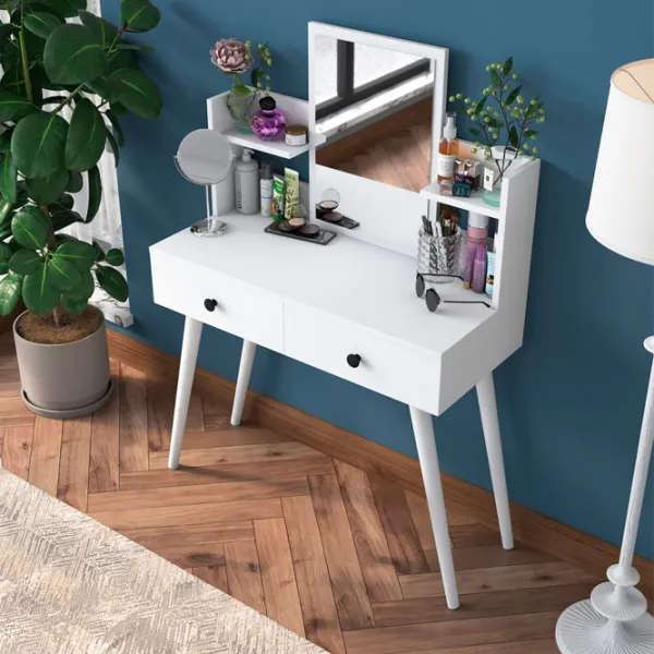 Туалетный столик Mirage Meble BJ102 ДСП меламин / White photo 6