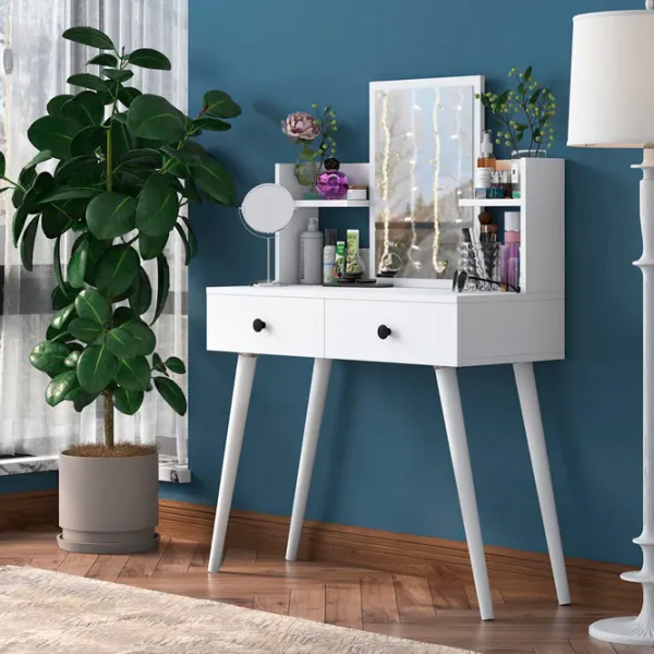 Туалетный столик Mirage Meble BJ102 ДСП меламин / White photo 7