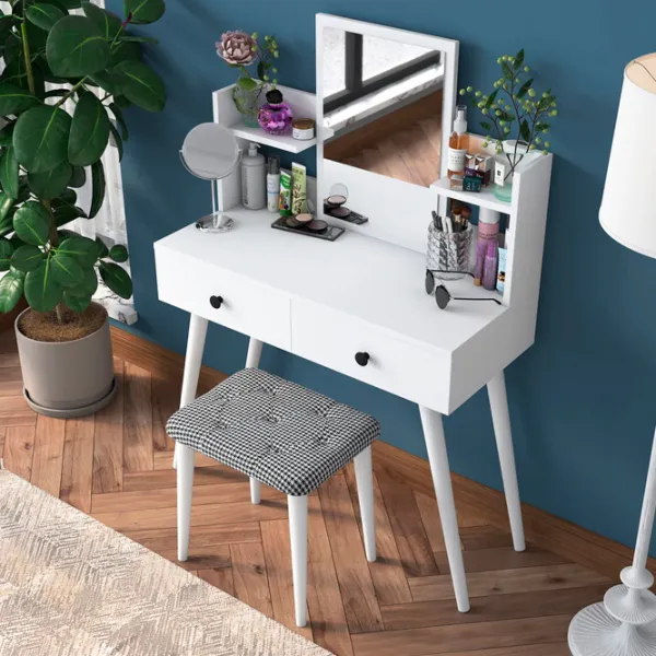 Туалетный столик Mirage Meble BJ102 ДСП меламин / White photo 4