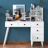 Туалетный столик Mirage Meble BJ101 ДСП меламин / White photo 2