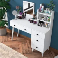 Туалетный столик Mirage Meble BJ101 ДСП меламин / White photo 6