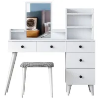 Masă de toaletă Mirage Meble BJ101 PAL melaminat / White