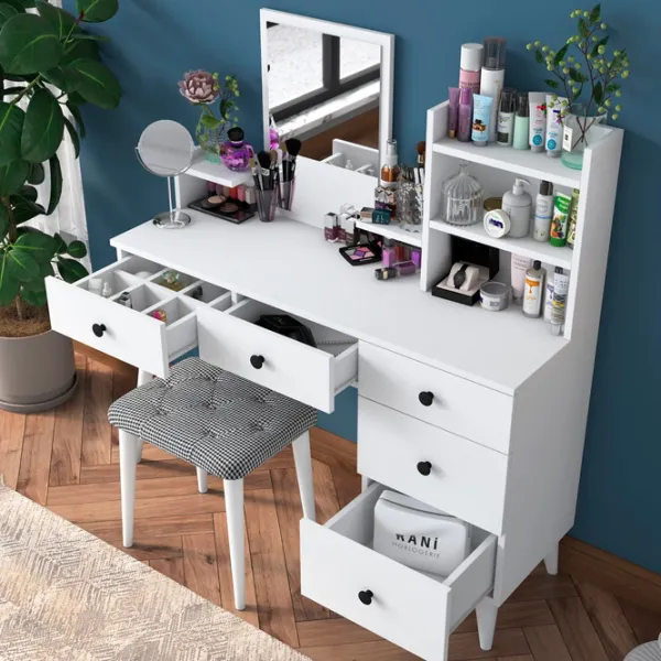 Туалетный столик Mirage Meble BJ101 ДСП меламин / White photo 6
