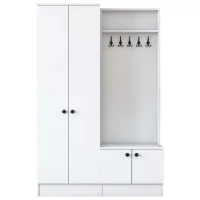 Шкаф для прихожей Mirage Meble P6/M11 ЛДСП / White