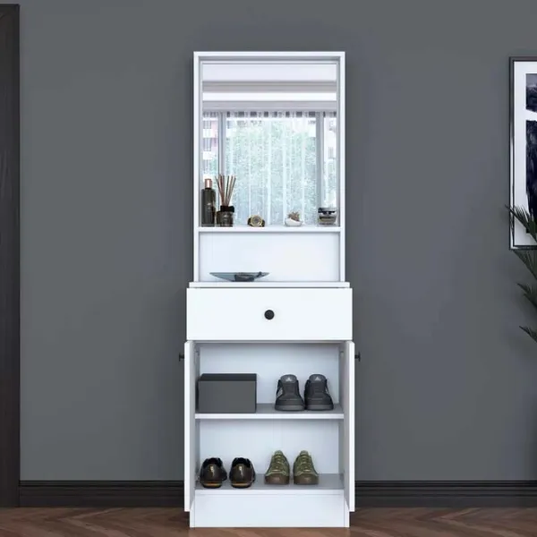 Dulap pentru antreu Mirage Meble P6/M15 PAL melaminat / White photo 3