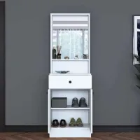 Dulap pentru antreu Mirage Meble P6/M15 PAL melaminat / White photo 3