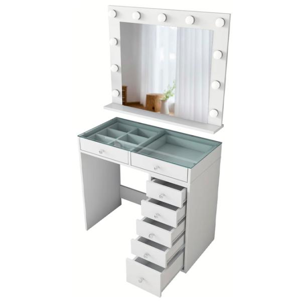 Туалетный столик Mirage Meble BJ117 ДСП меламин / White photo 1