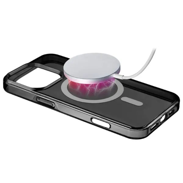 Husă pentru smartphone Apple iPhone 16 Pro Max Cellularline / MagSafe Back / TPU / Transparent Black photo 2