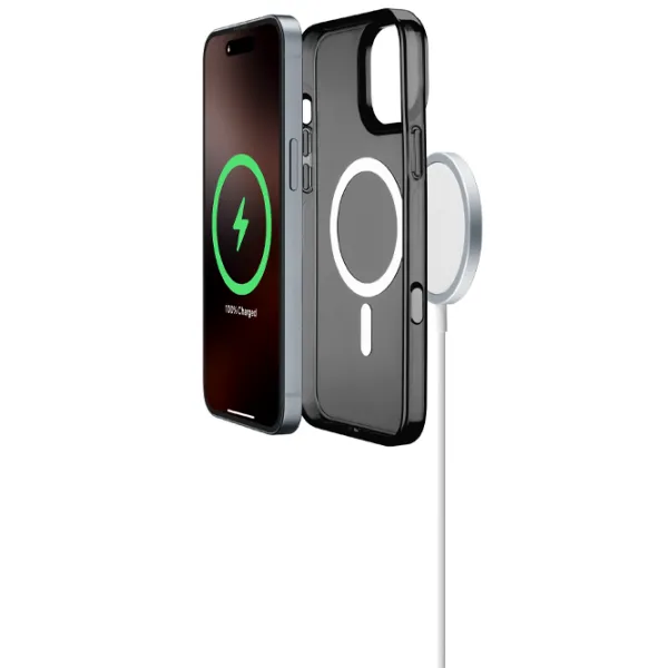 Husă pentru smartphone Apple iPhone 16 Pro Max Cellularline / MagSafe Back / TPU / Transparent Black photo 3