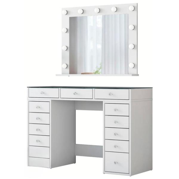 Туалетный столик Mirage Meble BJ118 ДСП меламин / White photo 1