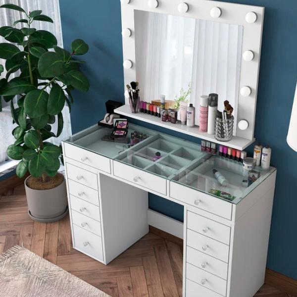 Туалетный столик Mirage Meble BJ118 ДСП меламин / White photo 4