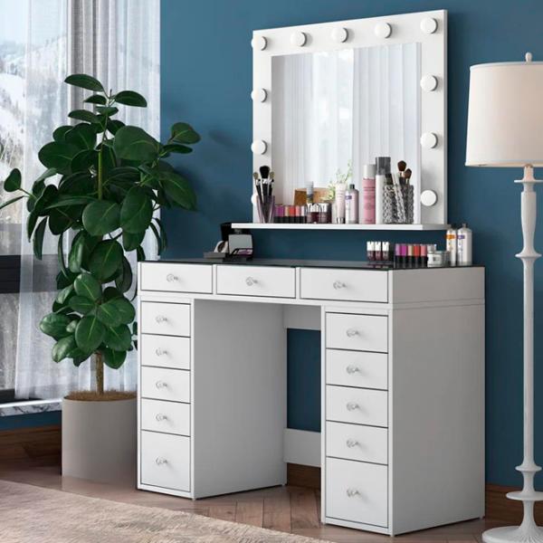 Туалетный столик Mirage Meble BJ118 ДСП меламин / White photo 5