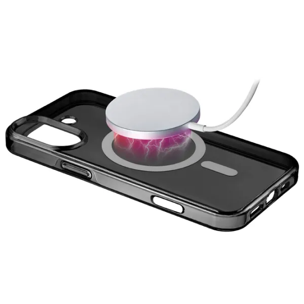 Husă pentru smartphone Apple iPhone 16 Cellularline / MagSafe Back / TPU / White Black photo 2