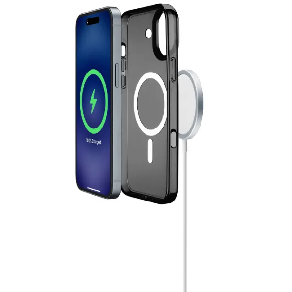Husă pentru smartphone Apple iPhone 16 Cellularline / MagSafe Back / TPU / White Black photo 3