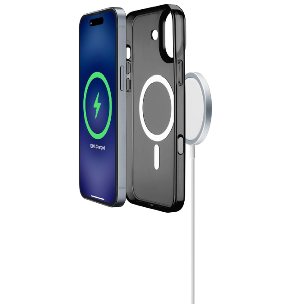 Husă pentru smartphone Apple iPhone 16 Cellularline / MagSafe Back / TPU / White Black photo 3
