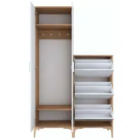 Комплект для прихожей Mirage Meble EA137 ЛДСП / White photo 3