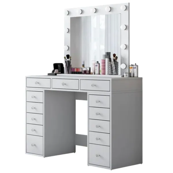 Туалетный столик Mirage Meble BJ119 ДСП меламин / White photo 1
