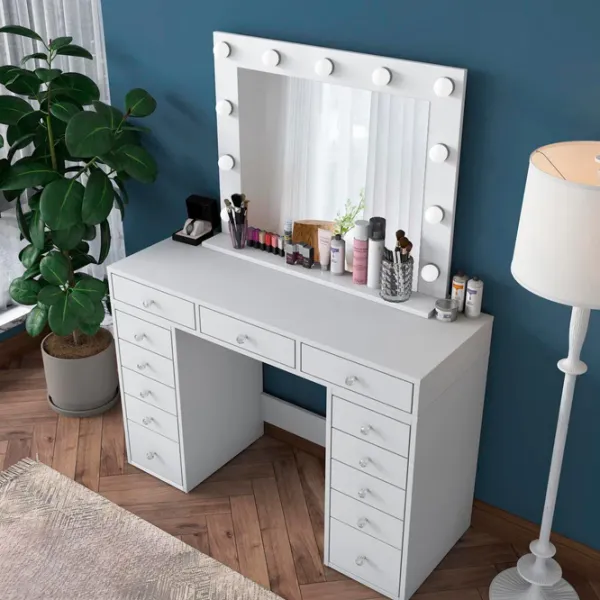 Туалетный столик Mirage Meble BJ119 ДСП меламин / White photo 4