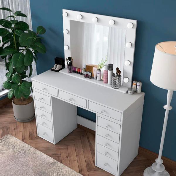 Туалетный столик Mirage Meble BJ119 ДСП меламин / White photo 4