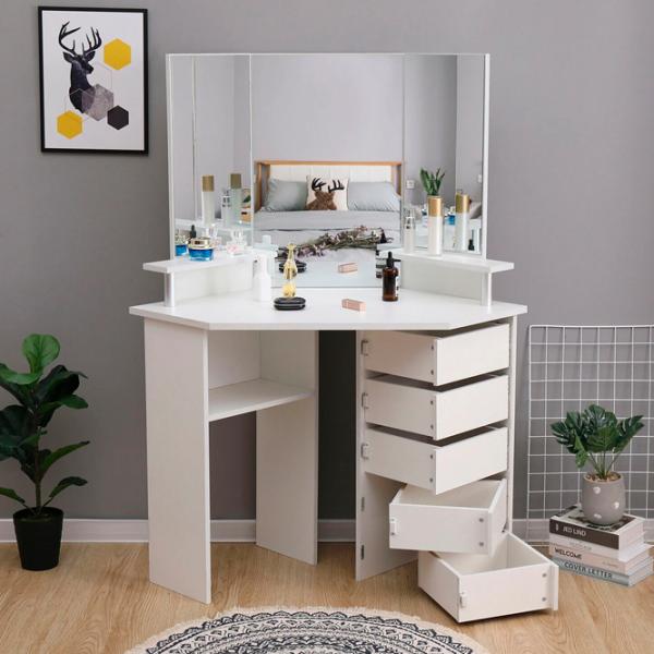 Masă de toaletă Chomik PHO9067 MDF / White photo 2