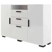 Comodă ML-Mobila York № 5  100 x 150 x 40 / LPAL / Alb