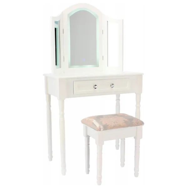 Masă de toaletă GardenLine PHO0069LED MDF / White photo 1