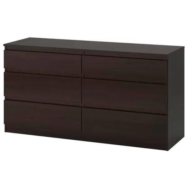 Комод Ikea Kullen 72 x 140 x 40см / МДФ / Черно-коричневый photo 1